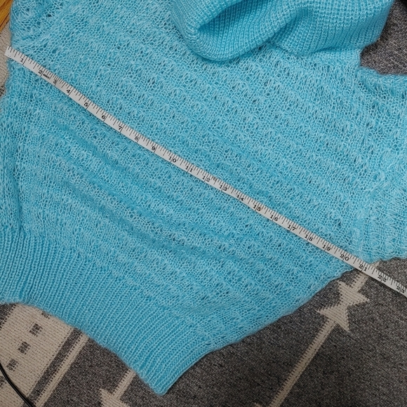 VINTAGE textured knit turtleneck L - Picture 9 of 10